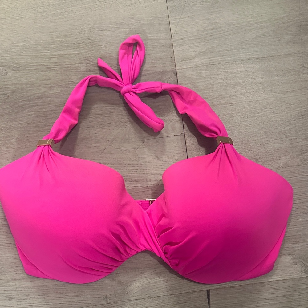 Victoria’s Secret Vibrant Pink Halter Bikini Top